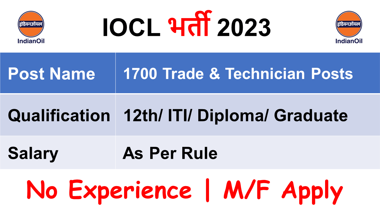 IOCL Refinery Division Recruitment 2023
