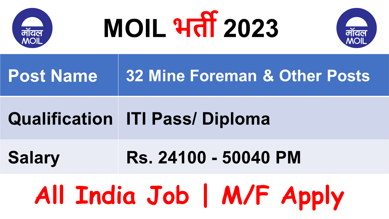 MOIL Recruitment 2023
